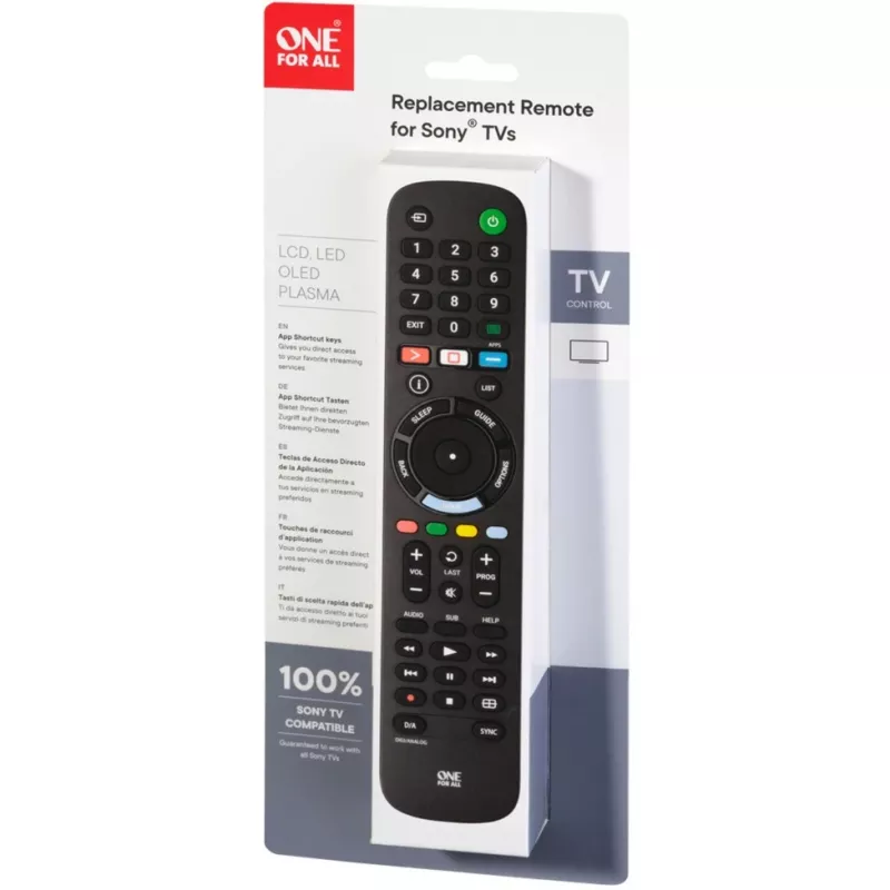 One for All TV pultelis Sony TV pultelio pakaitalas