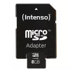 INTENSO 3413460 atminties kortelė Micro SDHC 8GB, klasė 10 su adapteriu
