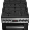 Laisvai pastatoma viryklė BEKO FSM52332DXDT 5 degiklių dujinė kaitlentė 60 cm, elektrinė orkaitė 60 l, energijos klasė A