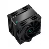 Oro aušintuvas DeepCool AK400 ZERO DARK PLUS — 120 mm FDB ventiliatorius, 4 šilumos vamzdeliai 6 mm, LGA 1700/AM4/AM5, aukštis 155 mm, juodas