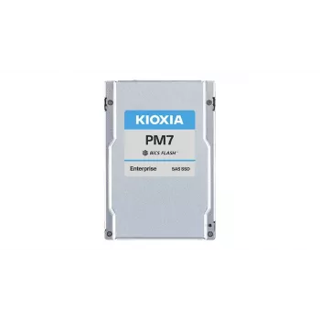 SSD Kioxia PM7-R 2.5 colio SAS 7,68 TB — BiCS FLASH TLC, 4200 MB/s skaitymas, 4100 MB/s rašymas