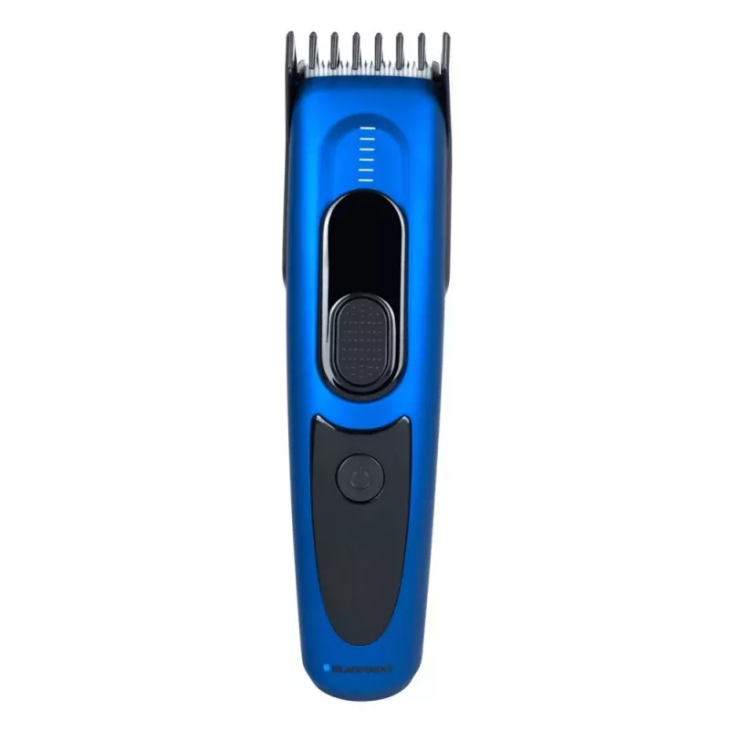 Plaukų kirpimo mašinėlė BLAUPUNKT HCC401 — reguliuojamas ilgis 3–24 mm, akumuliatorinė, juoda/mėlyna