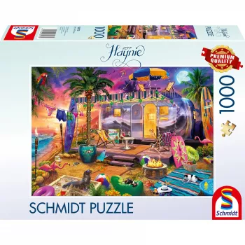 Dėlionė Schmidt Spiele Jeff Haynie 1000 dalių – Karavanas prie jūros, vaizdinga 1000 dalių dėlionė