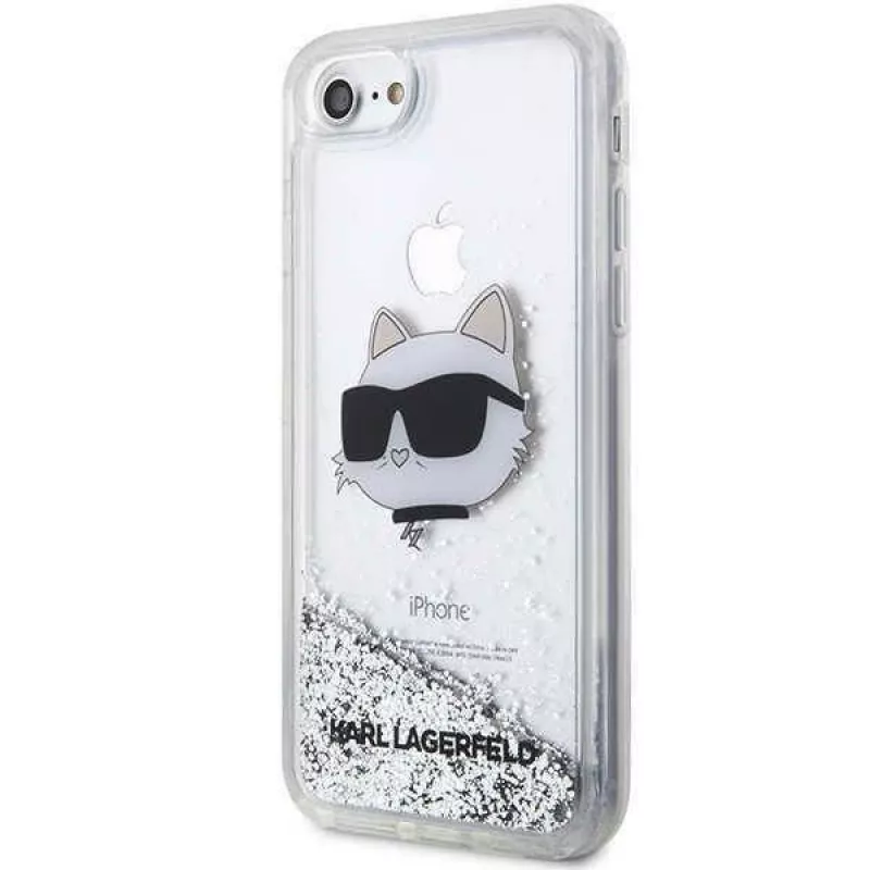Karl Lagerfeld Original Dėklas iPhone SE 2022/SE 2020/7/8 Hardcase Blizgučiai Choupette Head (KLHCI8LNCHCS)