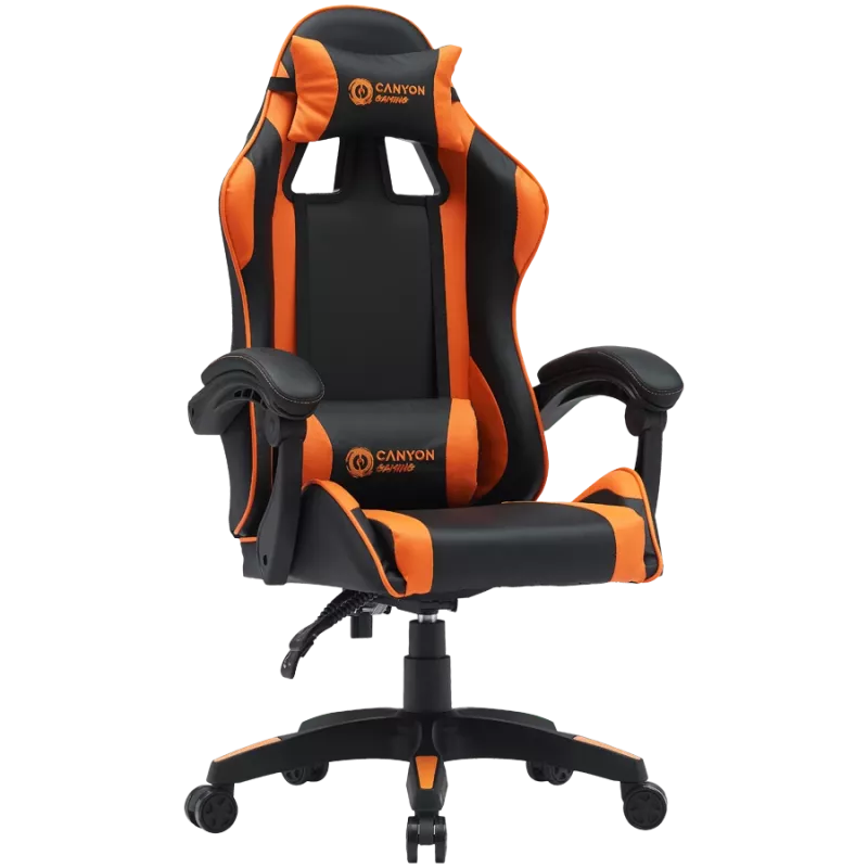 Žaidimų kėdė CANYON Core SGCH2 Juoda Oranžinė – ergonomiškas dizainas, reguliuojamas aukštis