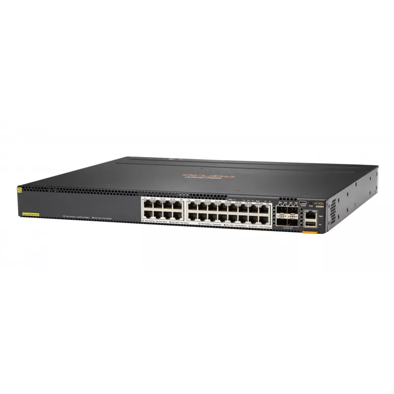 HPE Aruba 6300M - valdomas L3 komutatorius - 24 x 1/2,5/5/10GBase-T + 4 x 1/10/25/50 Gb SFP56 (aukštyn/stacking) - priekyje