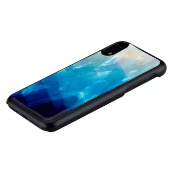 iKins apsauginis dėklas iPhone XR — mėlyno ežero išorė, juodas vidus