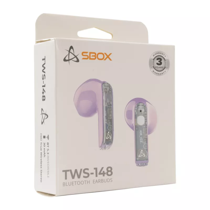 Ausinės SBOX EB-TWS148 Violetinės