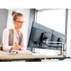 Novus CLU DUO C 990+4018+000 juodas 2 dalių monitoriaus laikiklis, tvirtinamas prie stalo