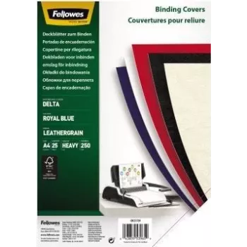 Fellowes FSC sertifikuotas – A4 (210 x 297 mm) – karališkai mėlyna – 250 g/m² – 25 vnt. įrišimo viršelis (5373902)