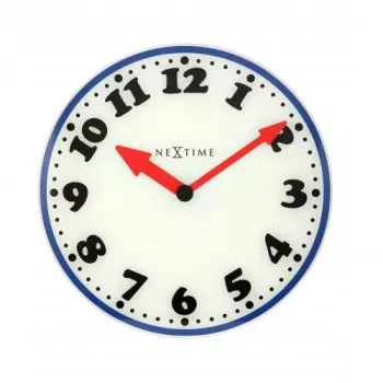 NeXtime klok 8151 Boy, Ø43 cm, sieninis, baltas/mėlynas/juodas/raudonas