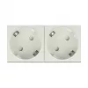 Sieninis kištukinis lizdas DELOCK 81325 CEE 7/3, 250 V, 16 A, baltas, ABS, 45×90×40 mm (5 vnt.)