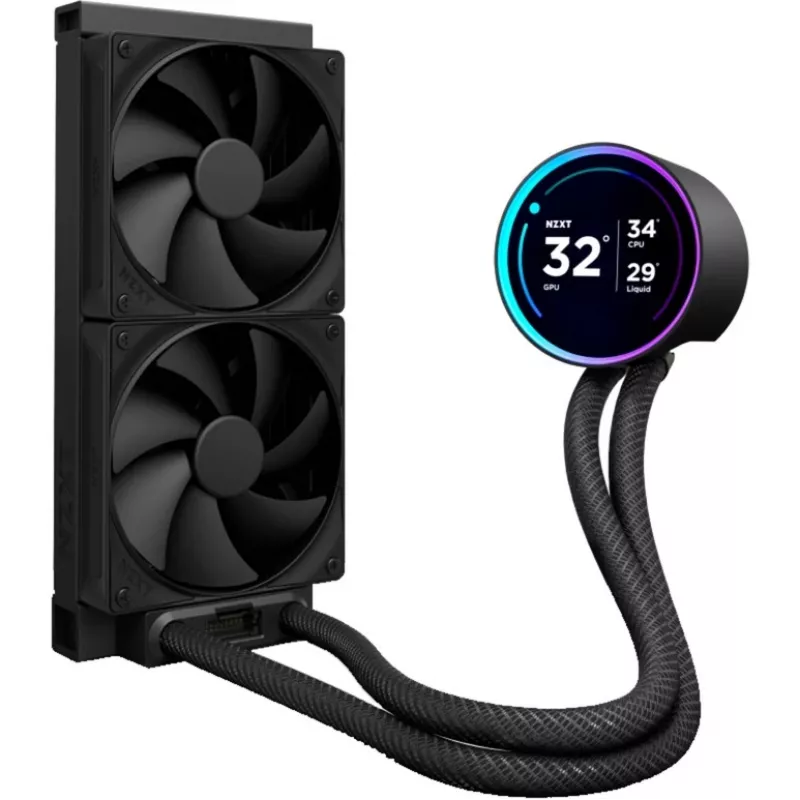 NZXT KRAKEN Elite V2 240 skystas aušinimas su ekranu juodas RL-KN24E-B2