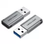 Vention USB 3.0 Kištukas į USB-C Lizdą Adapteris Pilkas Aliuminio Lydinys