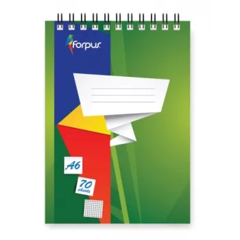 Užrašinė su spirale Forpus, A6/70, languota 0723-004