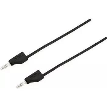 VOLTCRAFT matavimo laidas [4 mm kištukas - 4 mm kištukas] 5 m juodas MSB-300 (MSB-300-5-SW)