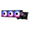 MSI MPG CORELIQUID P13 — 120 mm ventiliatoriai, 3 ventiliatorių radiatorius, LGA 1851 palaikymas, juoda