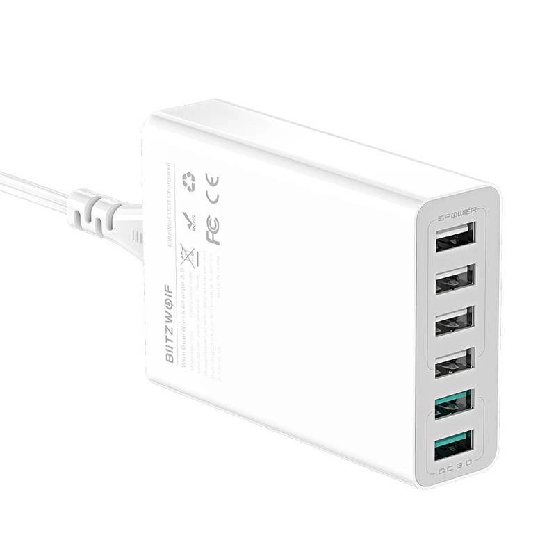 BlitzWolf BW-S15 60 W USB įkroviklis su 6 prievadais