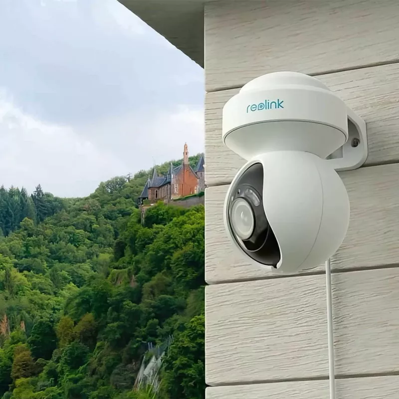 Reolink E Series E540 - 5MP lauko Wi-Fi kamera su žmogaus, transporto priemonės ir gyvūno aptikimu, PTZ, 3X optiniu priartinimu