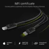 Green Cell PowerStream KABGC07 USB-C į Lightning kabelis, 1 m, PD, Apple MFi, juodas
