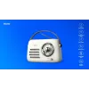 Nešiojamas radijas SAVIO RS-02 — analoginis FM imtuvas, Bluetooth 5.3, USB maitinimas, 3 W, baltas