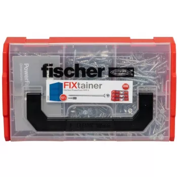 fischer FixTainer PowerFast II TX TG 562272 Medžio drožlių plokščių varžtų rinkinys Plienas cinkuotas (562272)