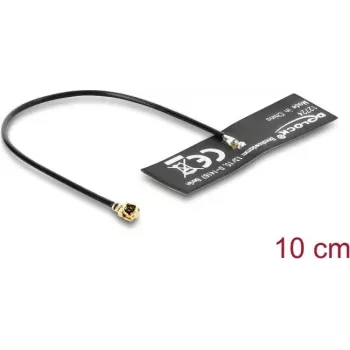 DELOCK WiFi 6 antena I-PEX (MHF® I kištukas) kryptinė 4,5–5,0 dBi su 10 cm FPC kabeliu vidiniam montavimui lipniu pagrindu