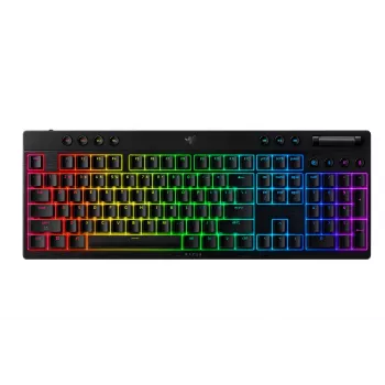 Žaidimų klaviatūra Razer BlackWidow V4 Low-profile Wireless – žemo profilio mechaniniai jungikliai, Bluetooth ir 2.4 GHz