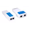 PoE tester LANBERG NT-0402 – tinklo kabelių testeris su RJ-45/RJ-11 palaikymu, LED indikatoriais, maitinimo indikatoriumi, įjungimo/išjungimo mygtuku