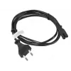 Lanberg CA-C7CA-10CC-0018-BK maitinimo laidas, juodas, 1,8 m, C7 jungtis, CEE7/16
