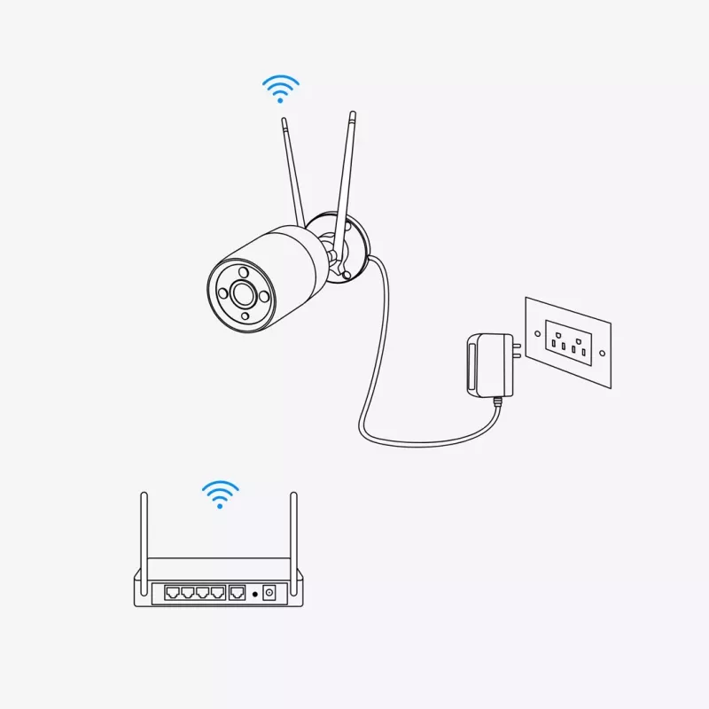 Reolink W320 - 5MP lauko stebėjimo kamera, 2.4/5 GHz Wi-Fi, asmens/transporto priemonės/gyvūno aptikimas, 100 pėdų naktinis matymas