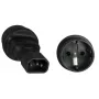 Microconnect PE14CEEAD maitinimo kištuko adapteris C14 į F tipo kištukinį lizdą, juodas
