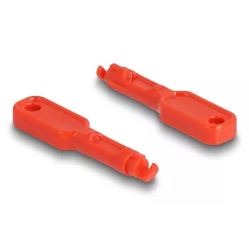 RJ-45 prievado blokatorius DeLOCK 20928 raudonas plastikinis 11 vnt.