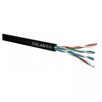 Tinklo kabelis Solarix SXKD-5E-UTP-PE UTP CAT5E 305 m juodas