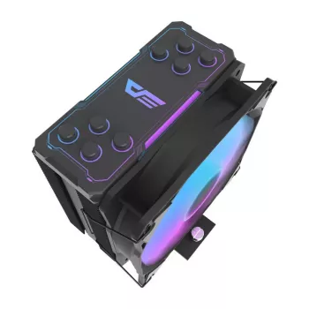 Darkflash Z4 PRO MIST BLACK 240 mm radiatoriaus komplektas su ARGB apšvietimu