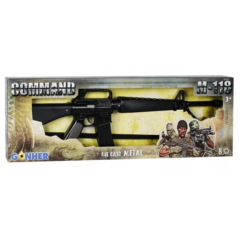 Pulio Commando šautuvas GONHER 118/6 Metal – žaislinis strėlinis šautuvas, 8 strėlės