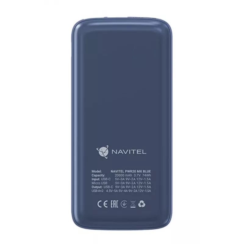 Nešiojamas maitinimo blokas Navitel PWR20 MX MĖLYNAS 20000 mAh