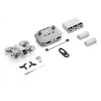 DJI Neo Fly More Combo (DJI-RC-N3) lengvas 135 g dronas su 4K Ultra HD kamera, iki 18 min skrydžio laiko, 3x baterijos, nuotolinis valdymas