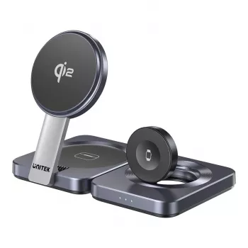 UNITEK P1300AGY01 belaidžio įkrovimo imtuvas ausinėms, išmaniajam telefonui, išmaniajam laikrodžiui USB Type-C