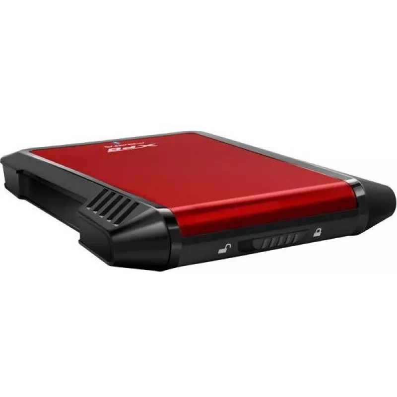 ADATA EX500 išorinis HDD/SSD korpusas juodas, raudonas 2.5 colio