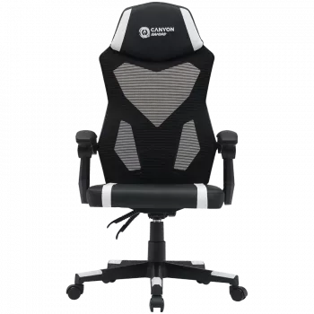 CANYON Flow MCH01 Mesh Black White kėdė žaidimams