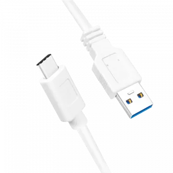 USB kabelis LogiLink CU0174 USB 3.2 Gen 1 1 m USB A – USB C baltas