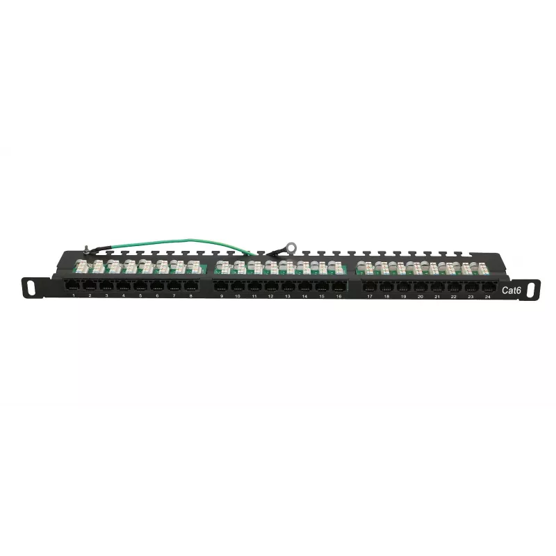 Patch Panel Extralink CAT6 UTP 0,5U 24 prievadai