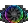 120 mm korpuso ventiliatorius PCCOOLER CORONA-FRGB-5I1, 1000–2000 RPM, ARGB apšvietimas