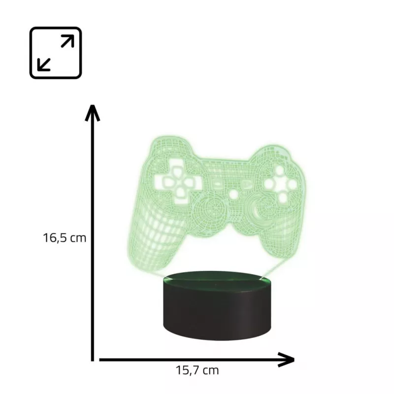 Stalinė lempa MANTA SNL57RGB RGB 3D šviesos dekoracija, RGB LED, dekoratyvinis 3D efektas