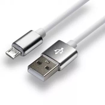 everActive USB laidas 1m - Baltas, silikoninis, greitas įkrovimas, 2,4A - CBS-1MW