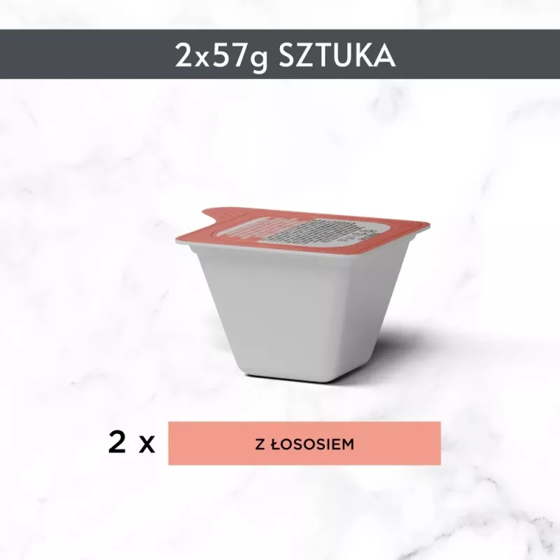 Šlapias kačių ėdalas Purina Nestlé Gourmet Revelations gabaliukai drebučiuose su lašiša 2x57 g, suaugusioms katėms, pilnavertis pašaras