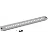 Priekinis dangtelis Helos LWL skirstomajai dėžei, montuojamas į stelažą, 19 colių (48,3 cm), pilkas