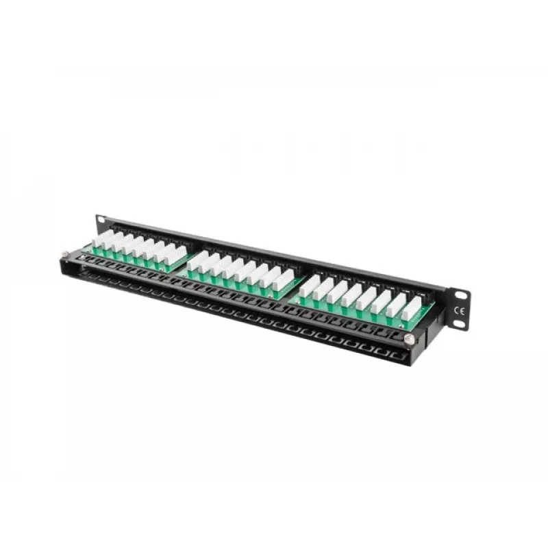 LANBERG PPU5-1048-B 1U, 48 prievadų Cat5e, juoda, 445×102×44.5 mm