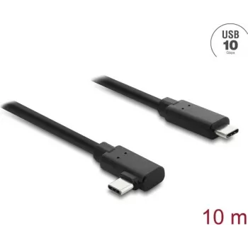 DELOCK aktyvus optinis USB Type-C kabelis 10 Gbps, lenktas kištukas-kištukas, 10 m (87242)